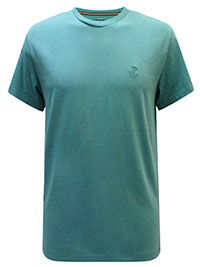 FF Mens AQUA-BLUE Lulworth Crew Neck T-Shirt - Size S to XL