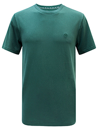 FF Mens GREEN Pure Cotton Lulworth Crew Neck T-Shirt - Size M to 3XL