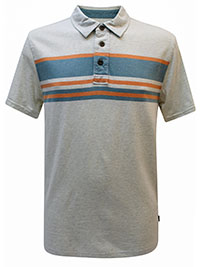 FF Mens OFF-WHITE Purbeck Chest Stripe Polo Shirt - Size L