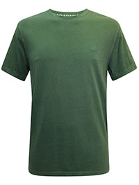 FF Mens TEAL-GREEN Pure Cotton Lulworth Crew Neck T-Shirt - Size M