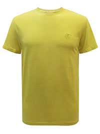 FF Mens WASHED-YELLOW Lulworth Crew Neck T-Shirt - Size S to XL