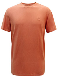 FF Mens DUSKY-ORANGE Lulworth Crew Neck T-Shirt - Size M to L