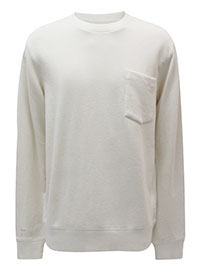 IVORY Mens Organic Cotton Pocket Sweatshirt - Size S to XXL