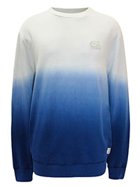 NAVY Mens Pure Cotton Dip Dye Sweatshirt - Size M to L