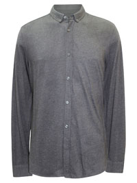 CHARCOAL Mens Pure Cotton Button Down Collar Shirt - Size M to XXL