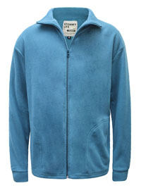 TURQUOISE Mens Funnel Neck Zip Up Fleece - Size S to XL