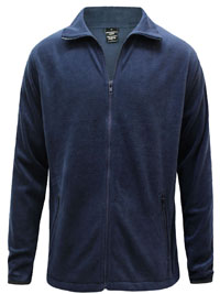 NAVY Mens Zip Up Funnel Neck Micro Fleece - Size XS to XL