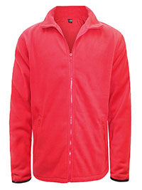 RED Mens Zip Up Funnel Neck Micro Fleece - Size M to XXXL