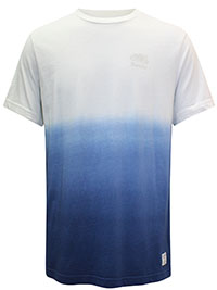 BLUE Mens Pure Cotton Dip Dye T-Shirt - Size M to XL