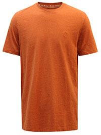 FF Mens ORANGE Lulworth Crew Neck T-Shirt - Size M to 3XL