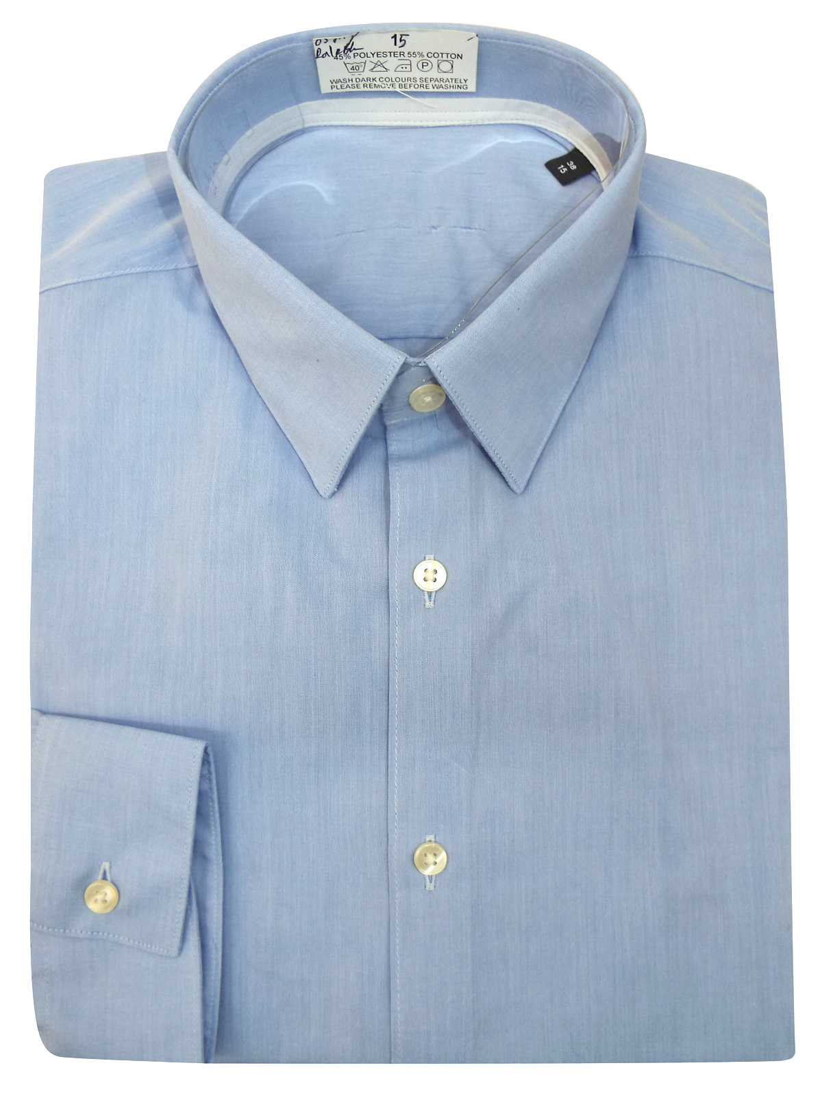Marks and Spencer - - M&5 PALE-BLUE Slim Fit Forward Point Collar Shirt ...