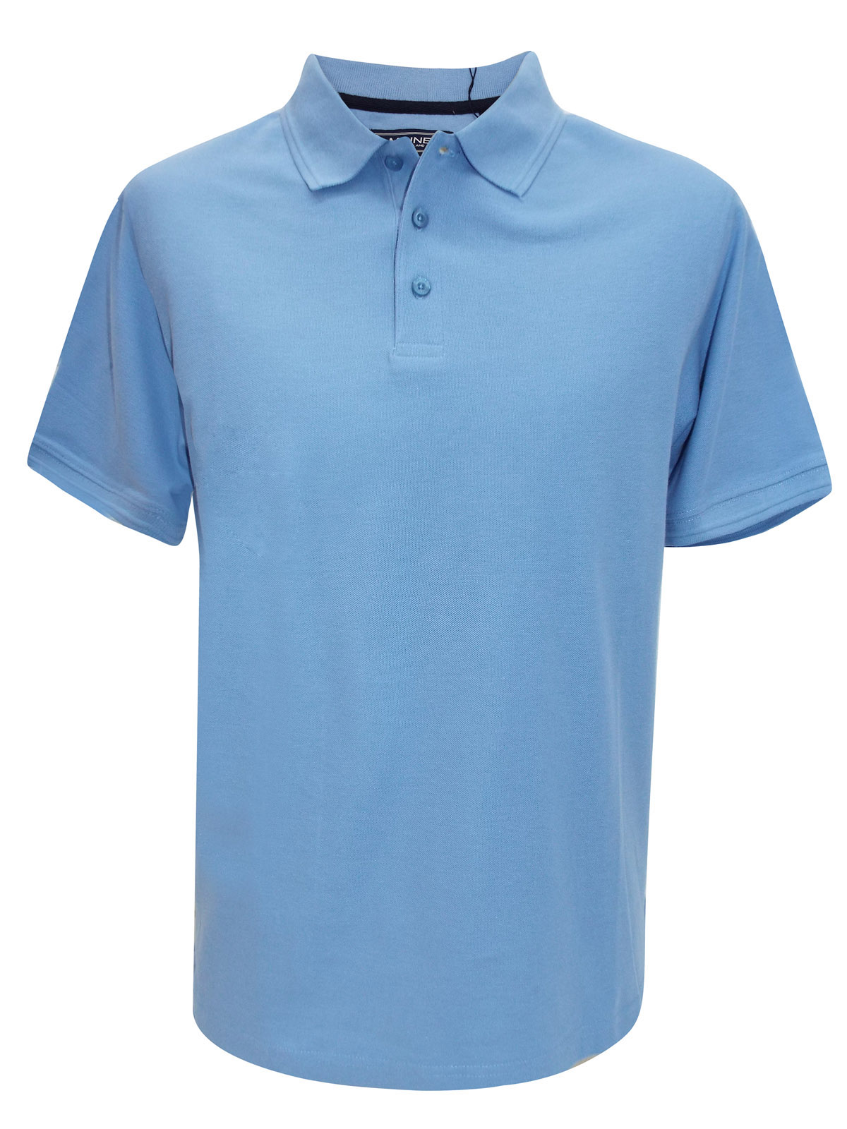 Debenhams - - D3benhams PALE-BLUE Pure Cotton Polo Shirt - Size Small