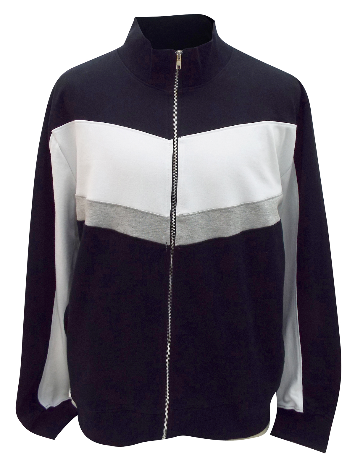 Jacamo - - Jacamo BLACK Color Block Zip Through Jacket - Plus Size ...