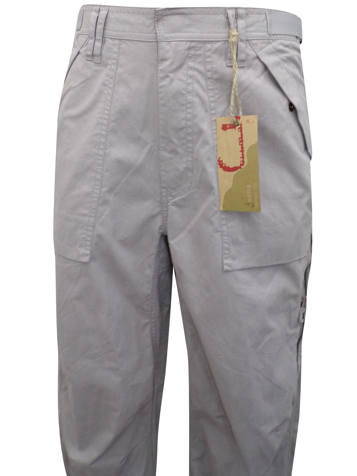 BHS - - BH5 PEBBLE Cotton Rich Utility Cargo Trousers - Waist Size 32 ...