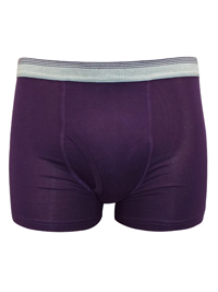 Mens D3benhams PURPLE Cotton Rich Grey Striped Trim Trunks - Size Small to 5XLarge Mens D3benhams PURPLE Cotton Rich Grey Striped Trim Trunks - Size Small to 5XLarge