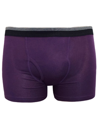 Mens D3benhams PURPLE Cotton Rich Black Stripe Trim Trunks - Size Small to 5XLarge Mens D3benhams PURPLE Cotton Rich Black Stripe Trim Trunks - Size Small to 5XLarge