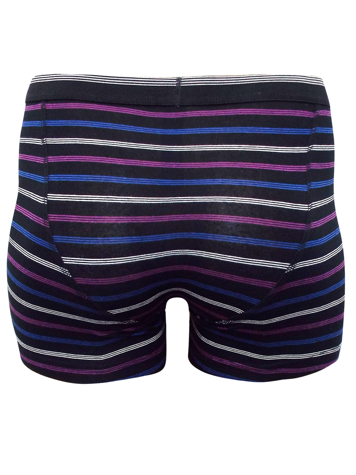 Debenhams - - D3benhams BLACK Track Stripe Cotton Rich Grey Trim Trunks ...