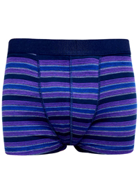Mens D3benhams Multicolour Striped Cotton Rich Navy Trim Hipster Trunks - Size XLarge Mens D3benhams Multicolour Striped Cotton Rich Navy Trim Hipster Trunks - Size XLarge