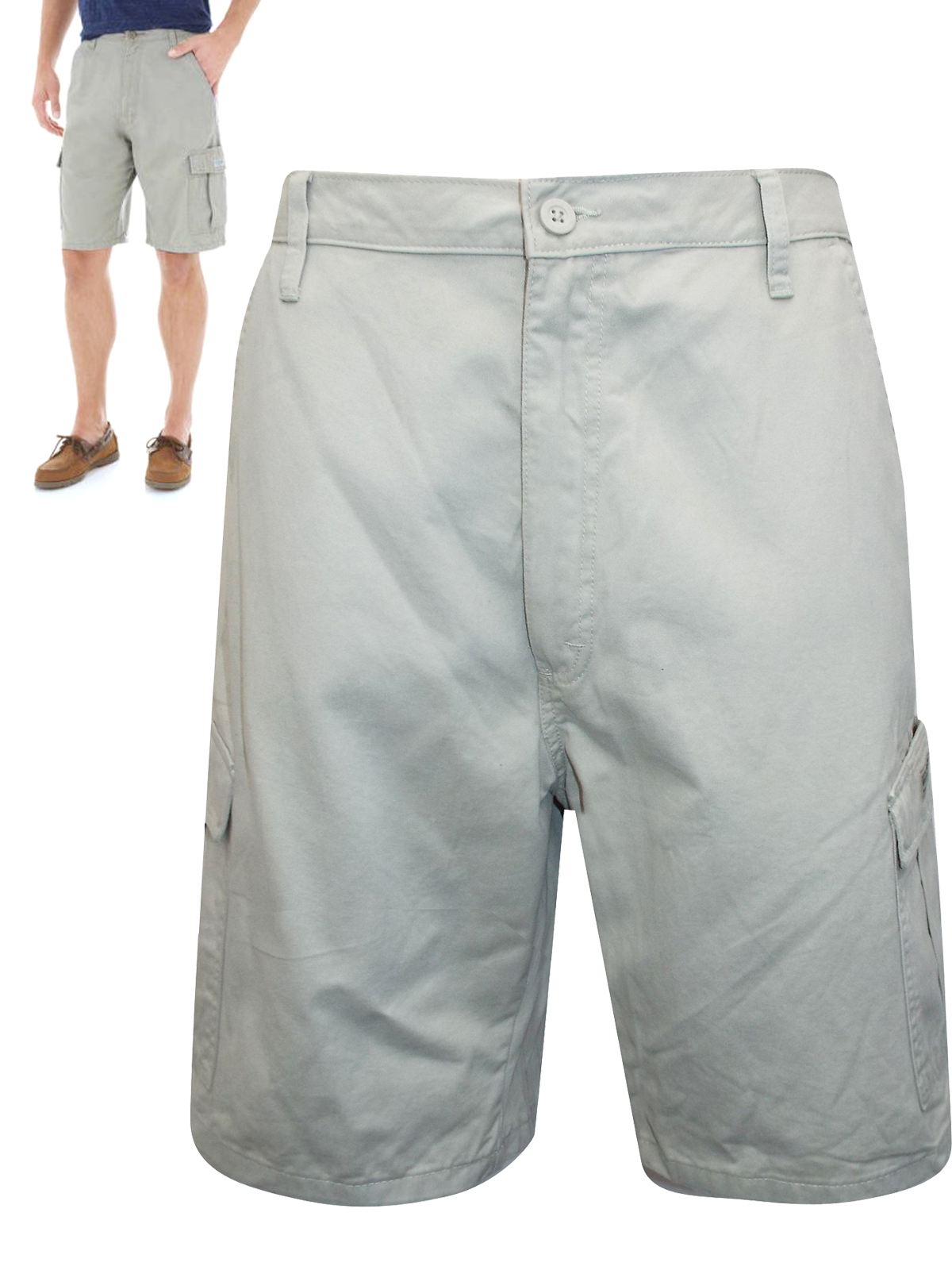 Wrangler - - Wr4ngler STONE Pure Cotton Cargo Shorts - Waist Size 32 to 44