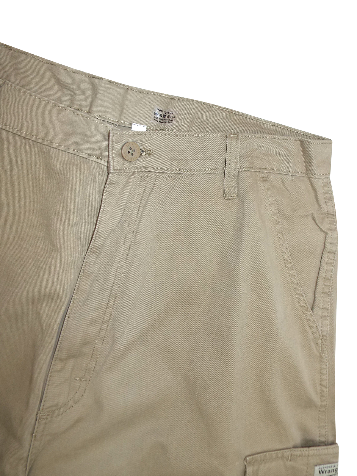 Wrangler - - Wr4ngler SAND Pure Cotton Cargo Shorts - Waist Size 30 to 44