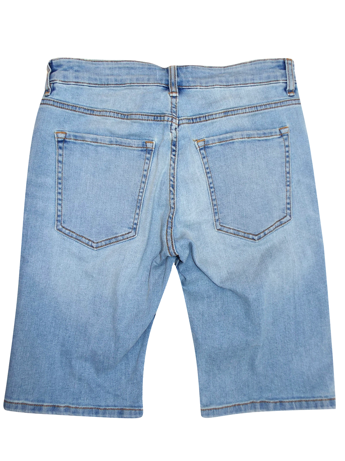 M4ngo STONE-WASH Cotton Rich 5-Pocket Denim Shorts - Waist Size 30 to 38