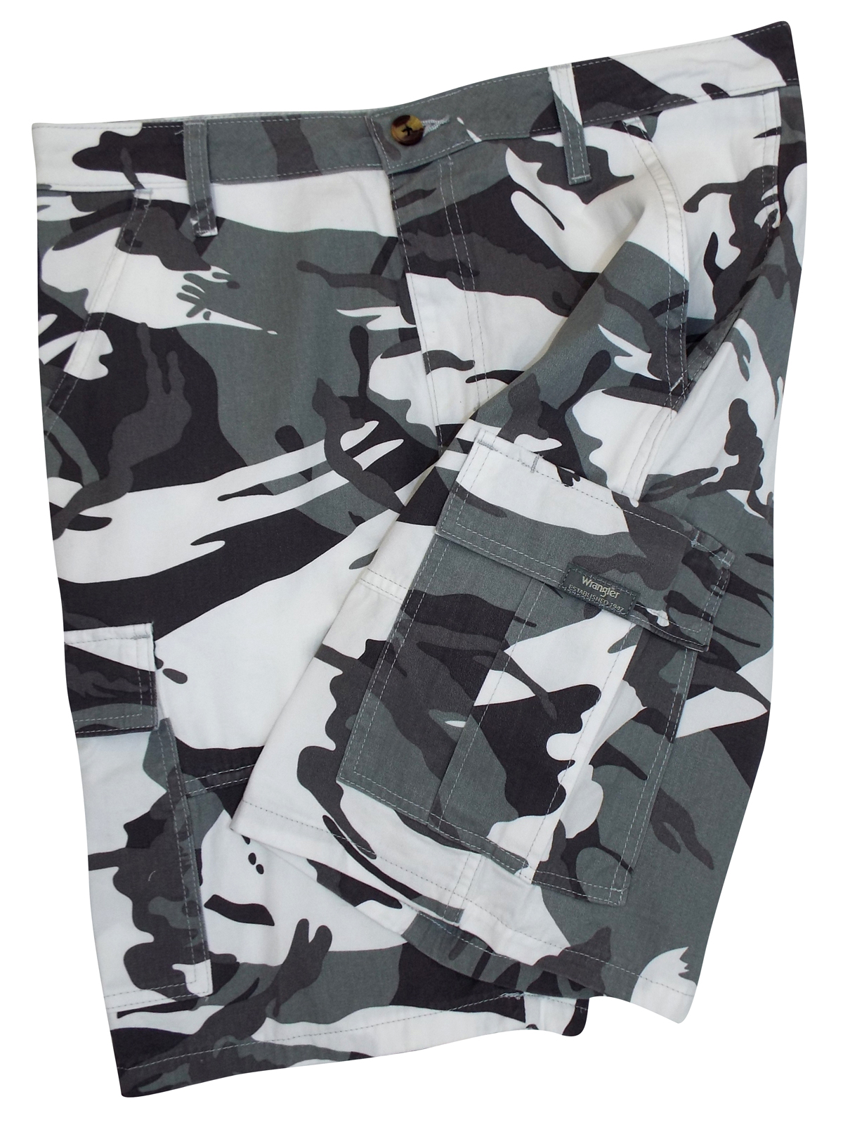 wrangler white camo cargo shorts