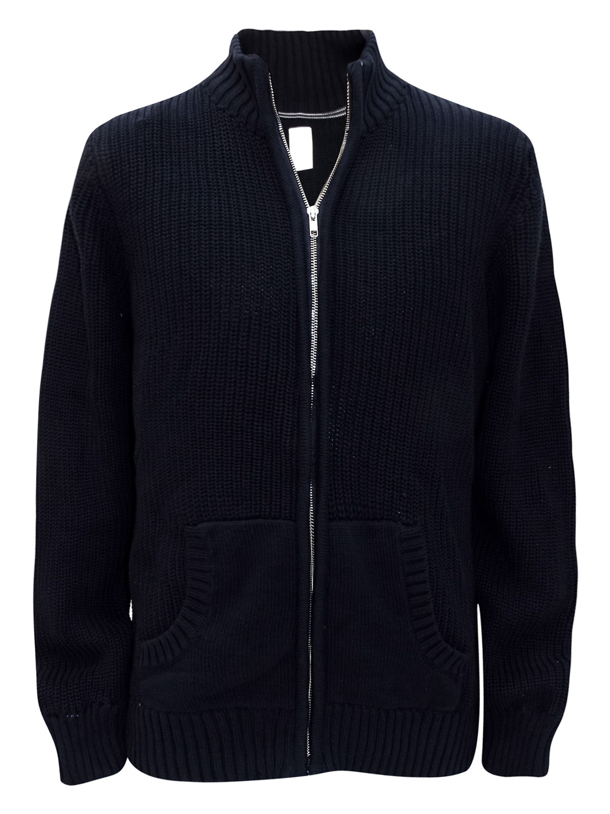 F&F - - F&F NAVY Zip Through Knitted Cardigan - Size Small to XXXLarge