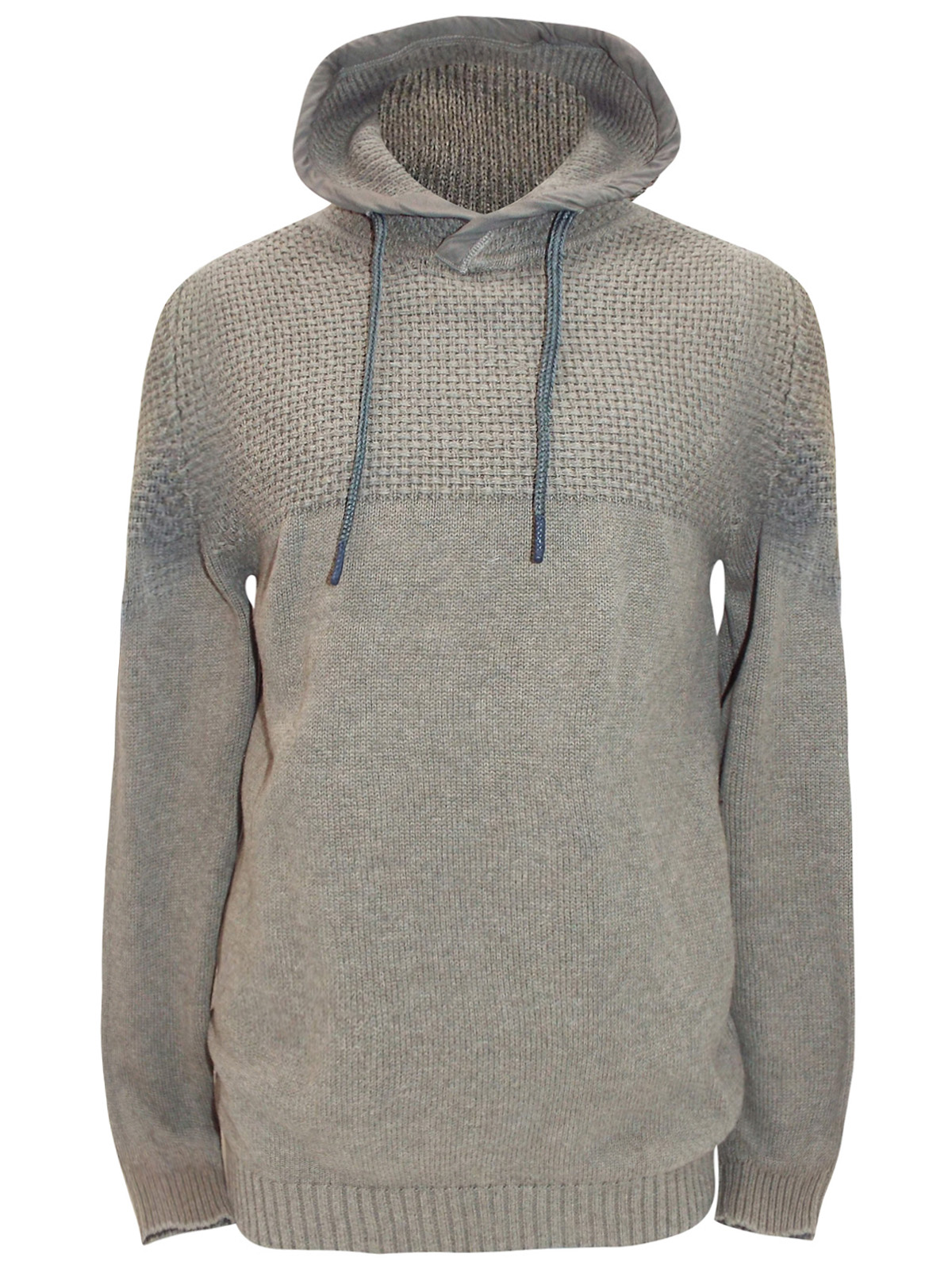 Angelo Litrico - - Angelo Litrico GREY Pure Cotton Funnel Neck ...