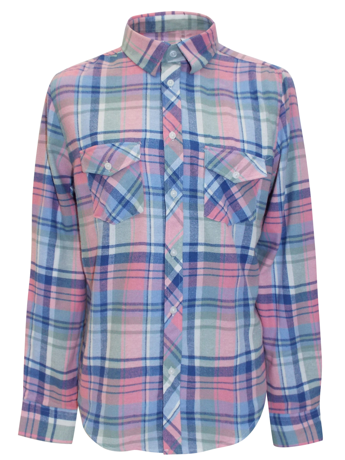 N3XT PINK Brushed Cotton Checked Long Sleeve Shirt - Size Small to XXLarge