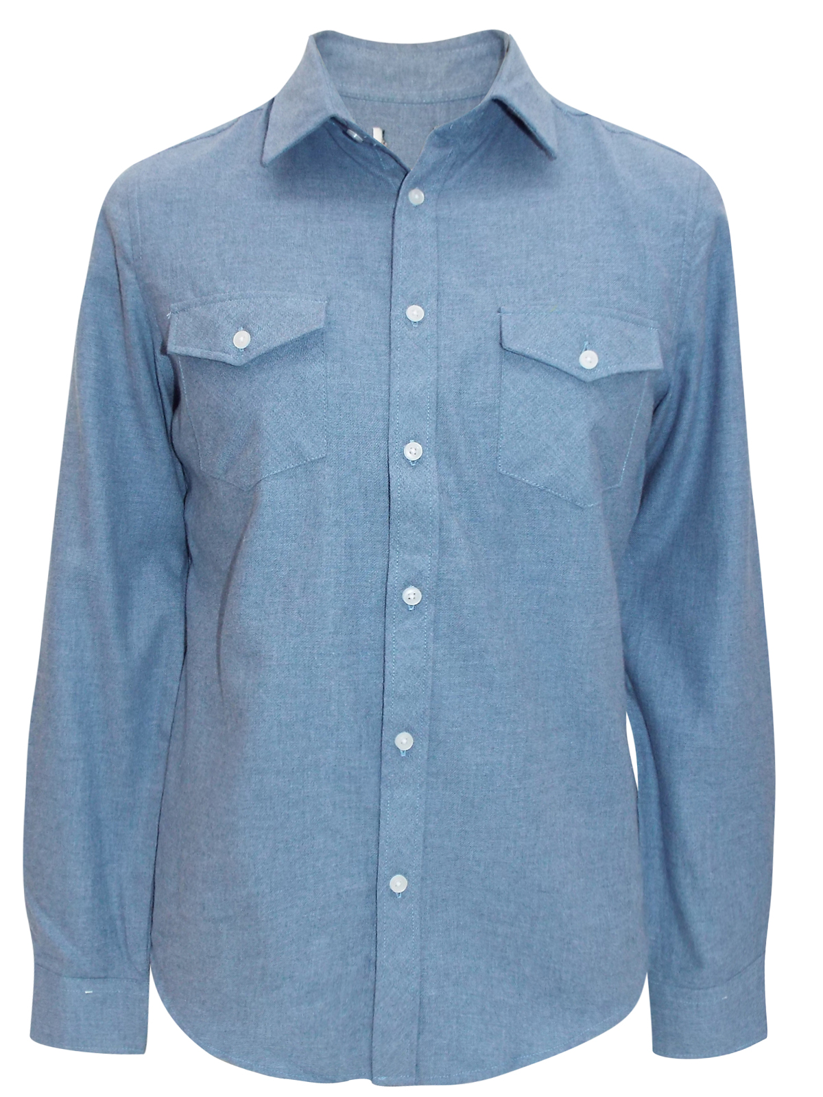 N3XT DENIM-BLUE Brushed Cotton Long Sleeve Shirt - Size Small to XXLarge