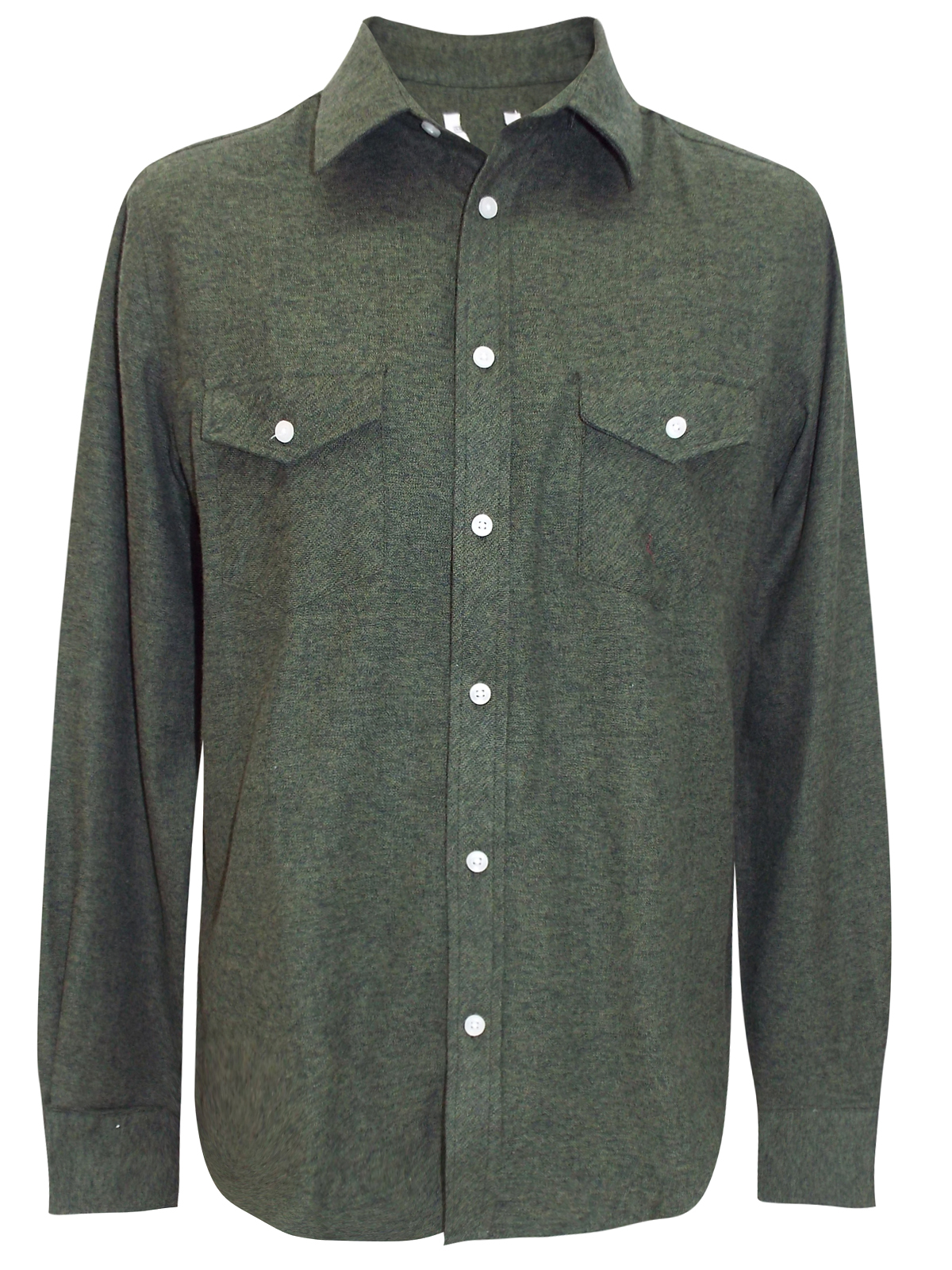 N3XT OLIVE-BLUE Brushed Cotton Long Sleeve Shirt - Size Small to XXLarge