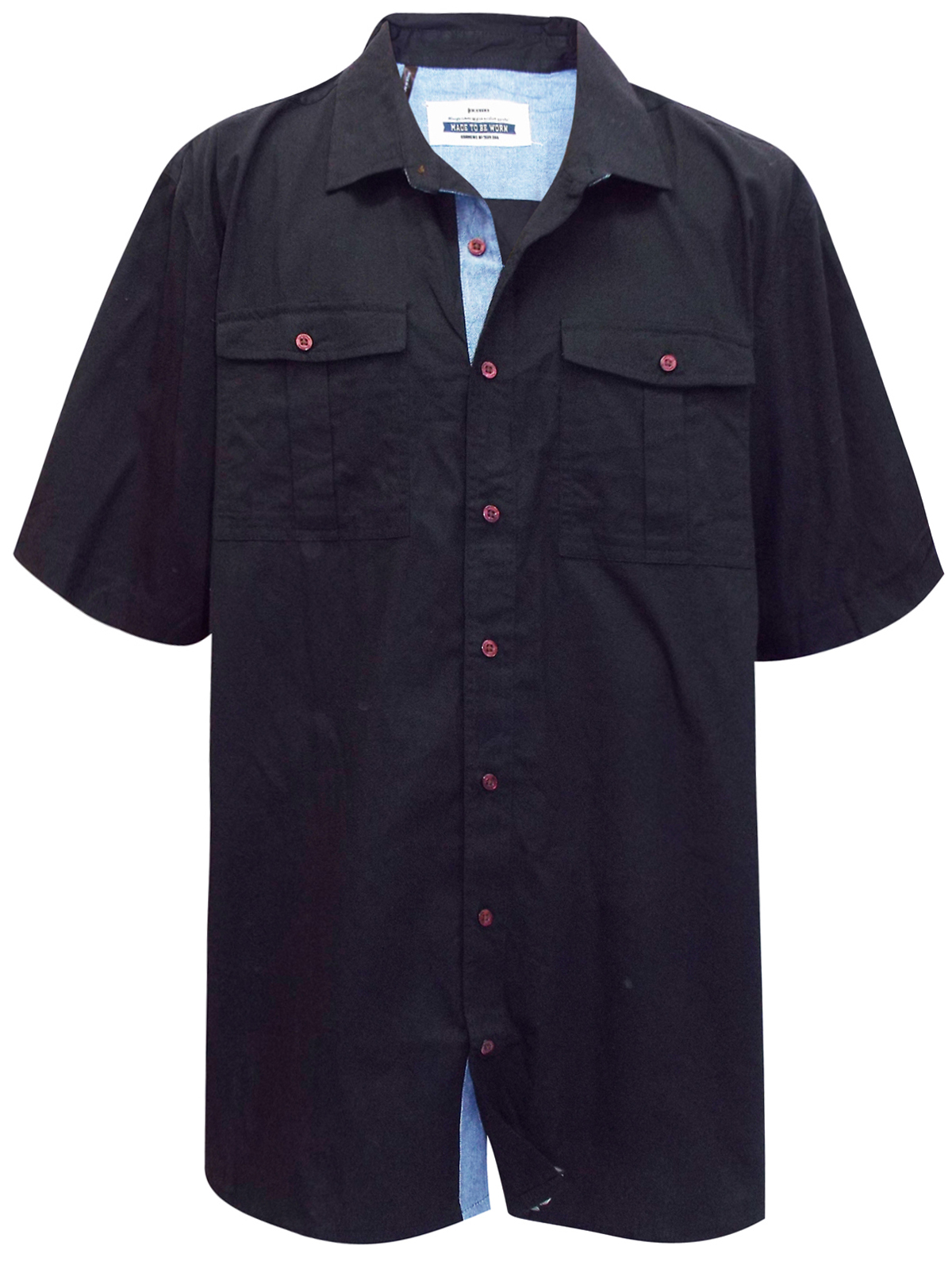 Jacamo - - Jacamo BLACK Mens Pure Cotton Short Sleeve Military Shirt ...