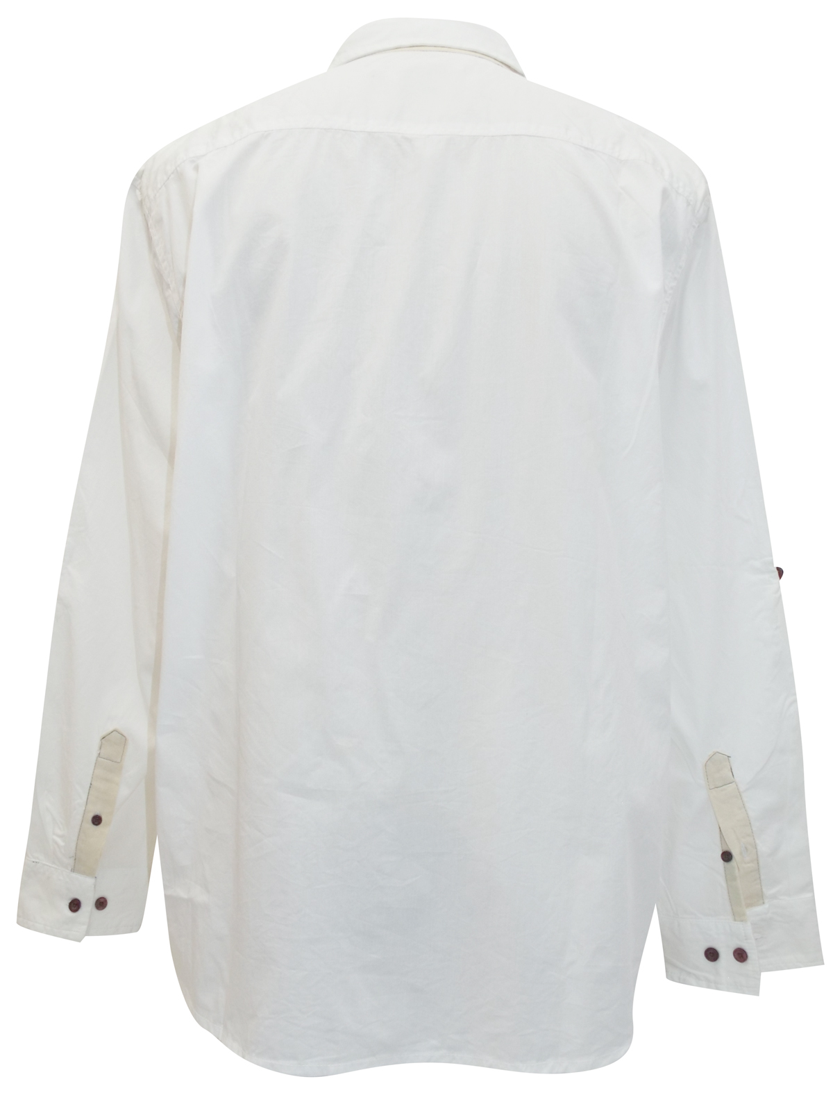 Jacamo - - Jacamo WHITE Mens Pure Cotton Military Shirt - Size Large to 3XL