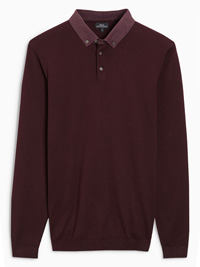 N3XT PLUM Spotted Woven Collar Polo Shirt - Size Large to XXXLarge N3XT PLUM Spotted Woven Collar Polo Shirt - Size Large to XXXLarge