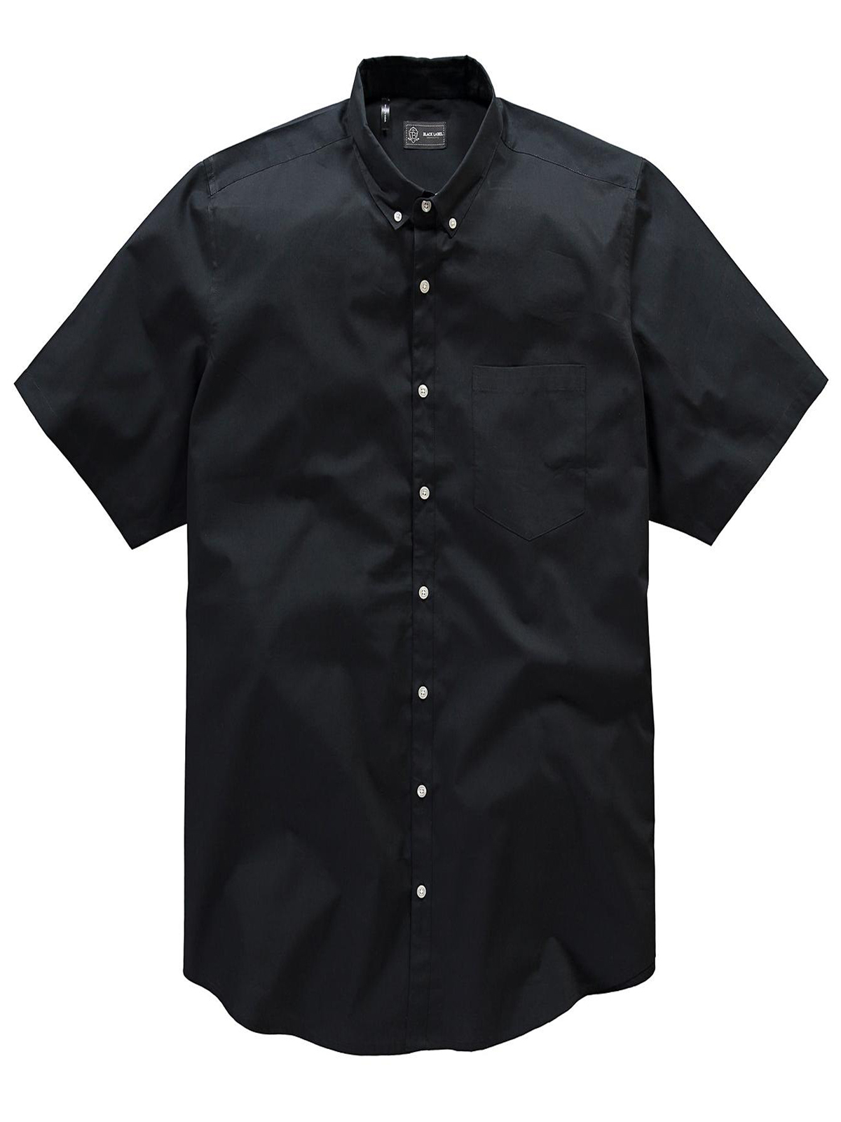 Jacamo - - Jacamo Mens Black Label BLACK Pure Cotton Short Sleeve Shirt ...
