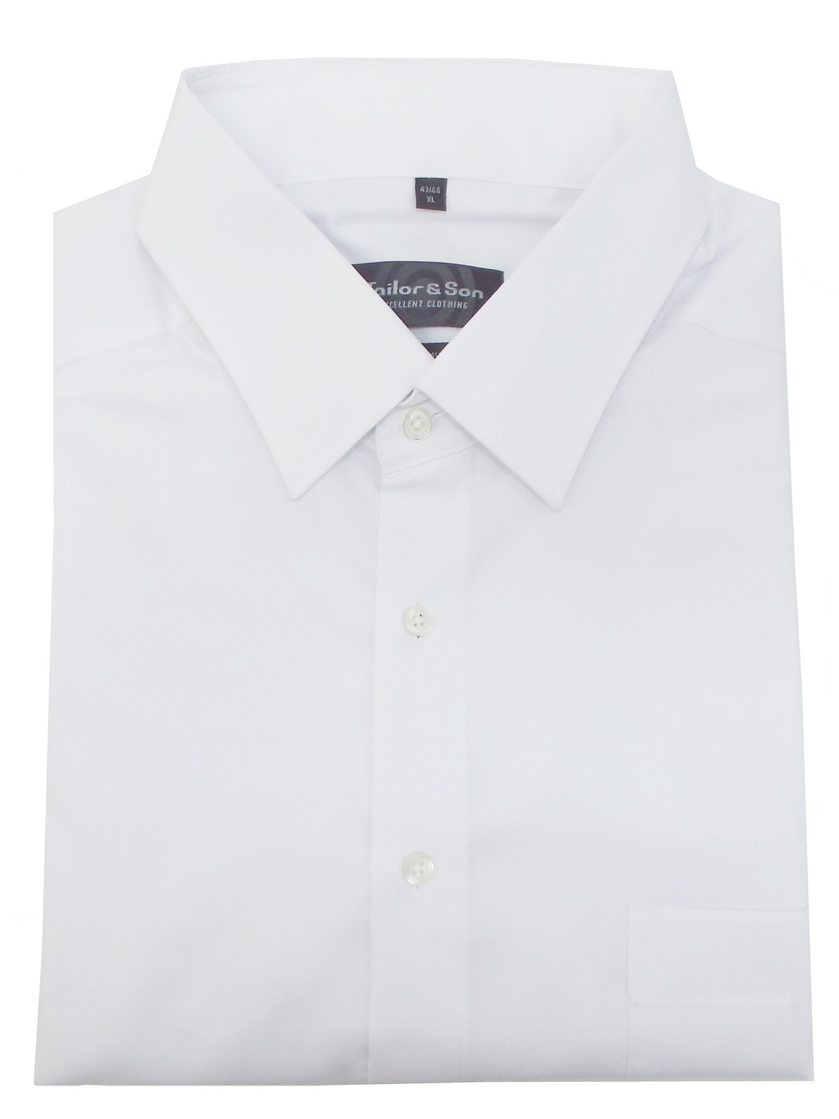 Tailor & Son - - Tailor & Son Mens WHITE Pure Cotton Long Sleeve Shirt ...