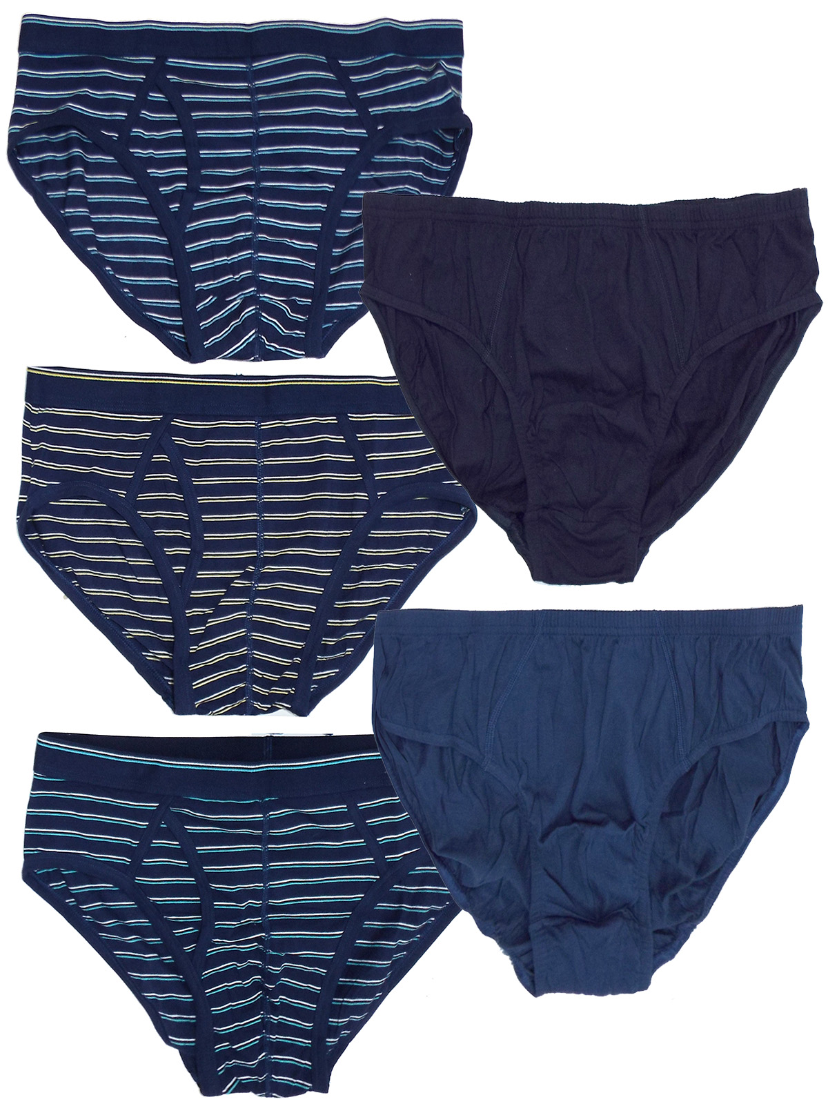 Marks and Spencer M&5 ASSORTED Mens Cotton Plain & Striped Briefs