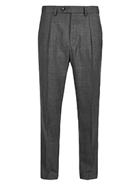 M&5 Mens GREY Tailored Wool Blend Single Pleat Trousers - Waist Size 32 to 44 M&5 Mens GREY Tailored Wool Blend Single Pleat Trousers - Waist Size 32 to 44
