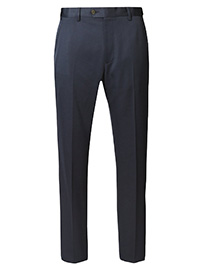 M&5 Mens NAVY Regular Fit Climate Control Flat Front Trousers - Waist Size 30 to 44 M&5 Mens NAVY Regular Fit Climate Control Flat Front Trousers - Waist Size 30 to 44