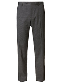 M&5 Mens CHARCOAL Tailored Fit Textured Flat Front Trousers - Waist Size 30 to 44 M&5 Mens CHARCOAL Tailored Fit Textured Flat Front Trousers - Waist Size 30 to 44