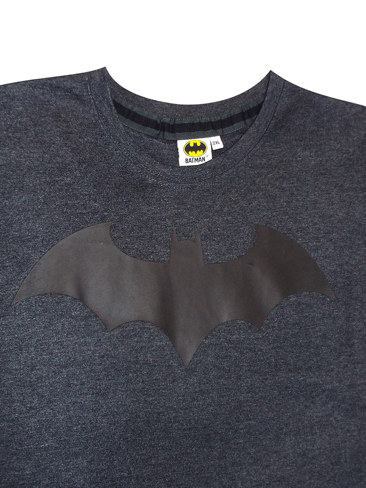 DC Comics CHARCOAL Mens Pure Cotton Batman TShirt Plus Size 2XL