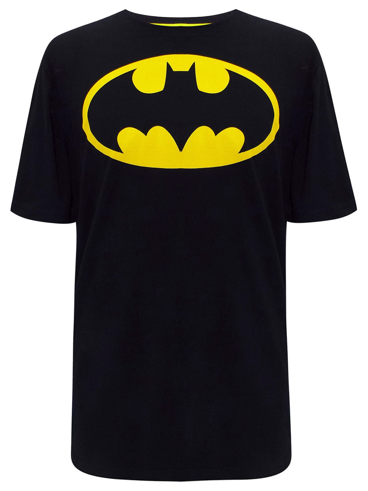 DC Comics - - BLACK Mens Pure Cotton Batman T-Shirt - Plus Size 2XL to 3XL