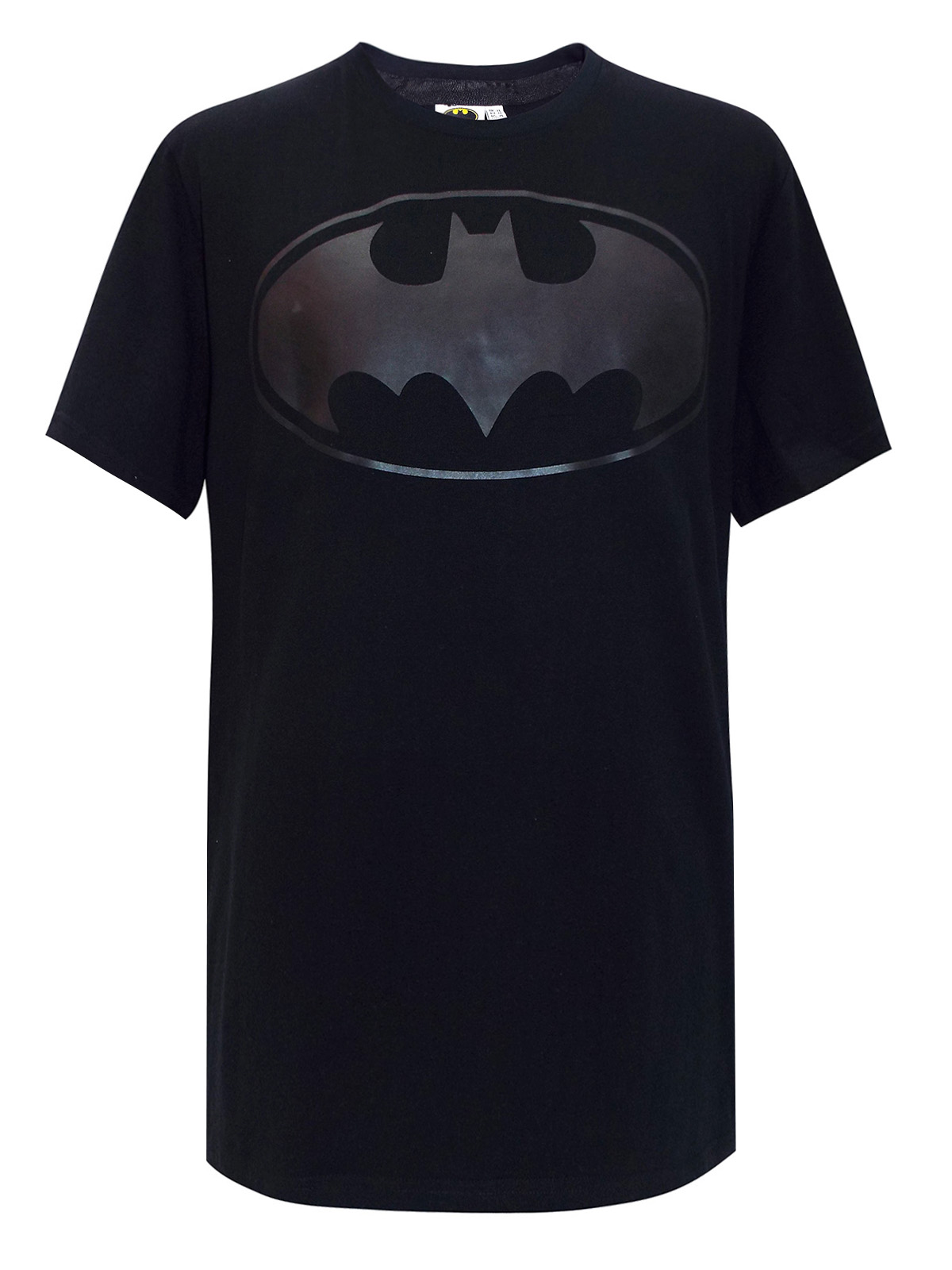 DC Comics - - BLACK Mens Pure Cotton Batman T-Shirt - Plus Size XLarge