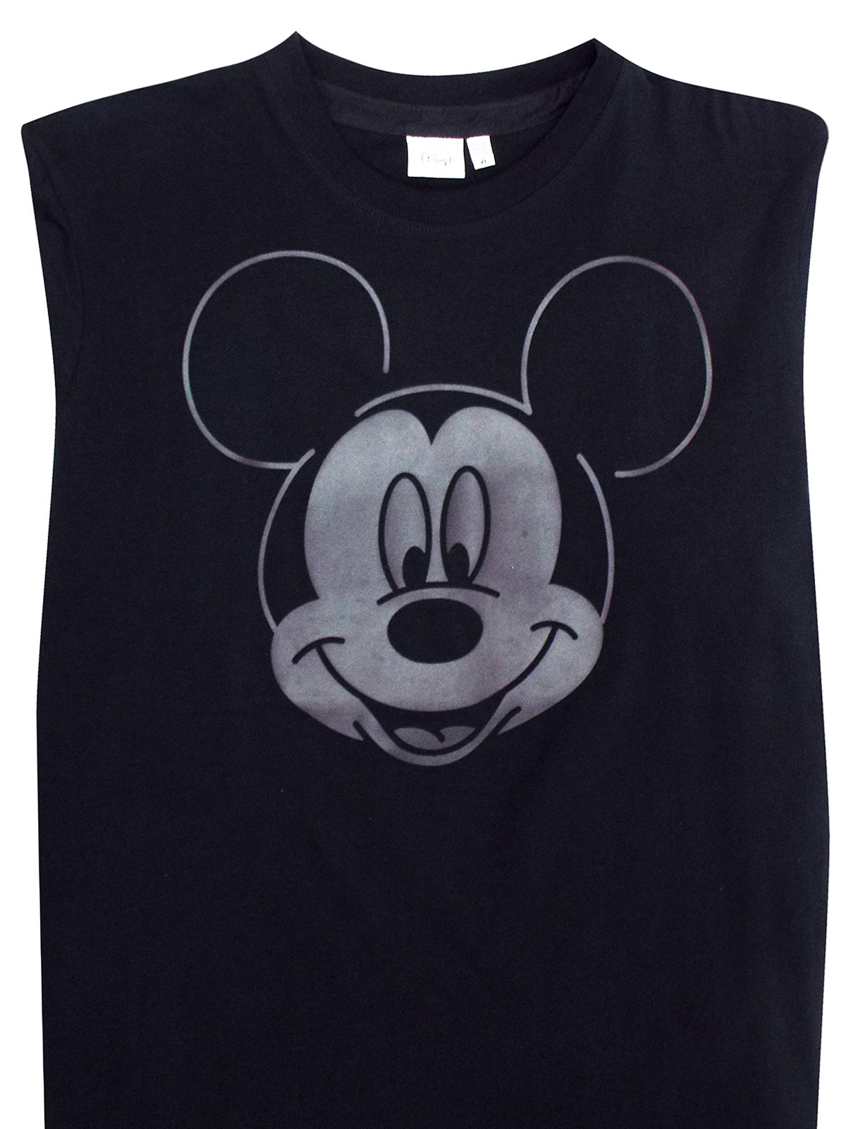 Disney - - Disney BLACK Mens Pure Cotton Mickey Mouse Crew Neck T-Shirt ...