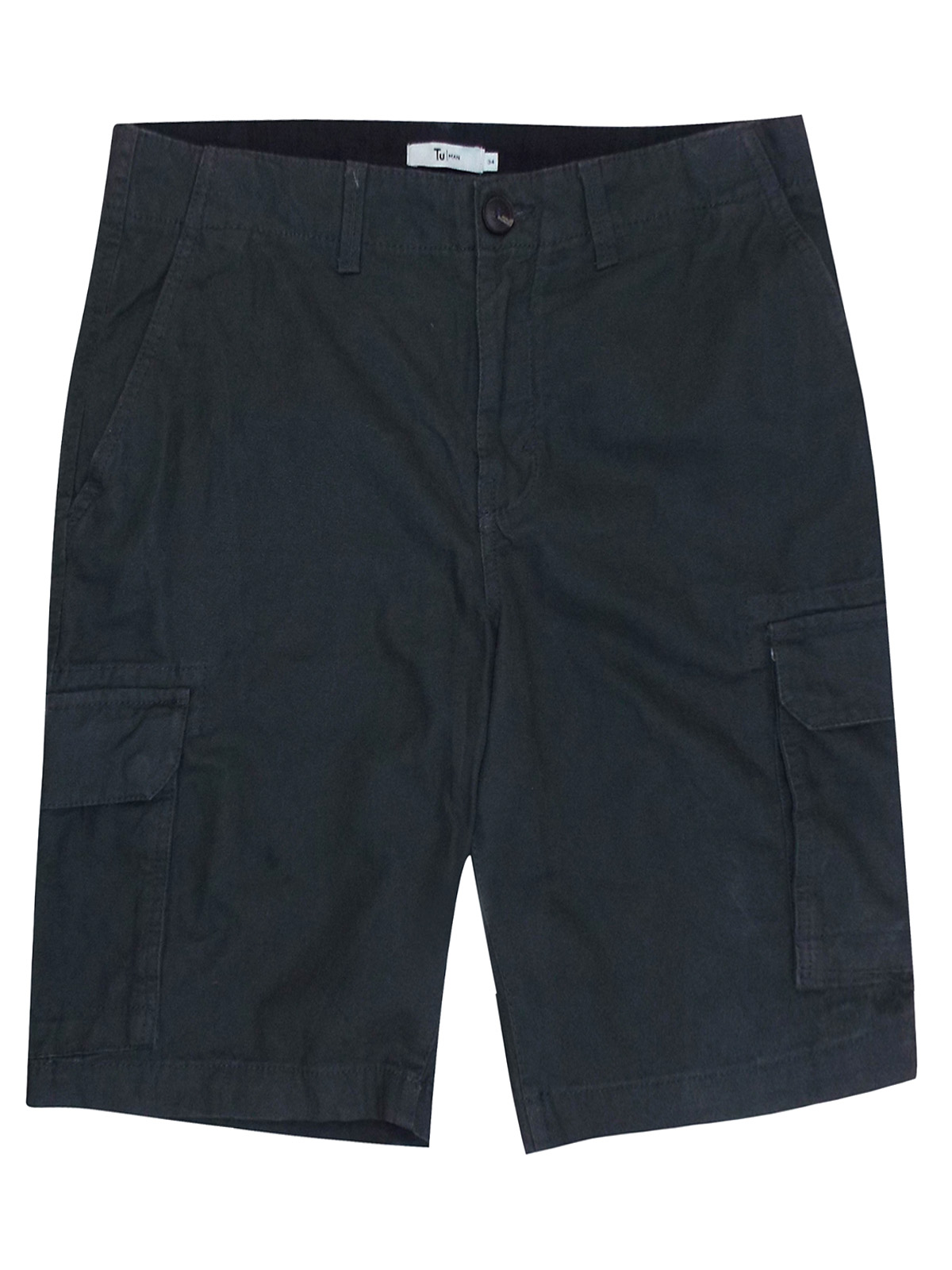 TU DARK-KHAKI Pure Cotton Cargo Shorts - Waist Size 34 to 44
