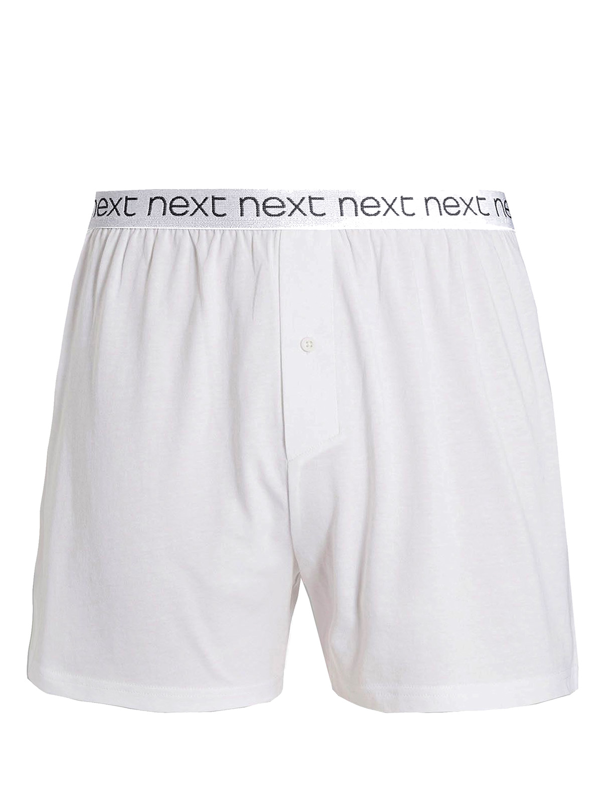 WHITE Pure Cotton Branded Waist Boxers - Size S to XL