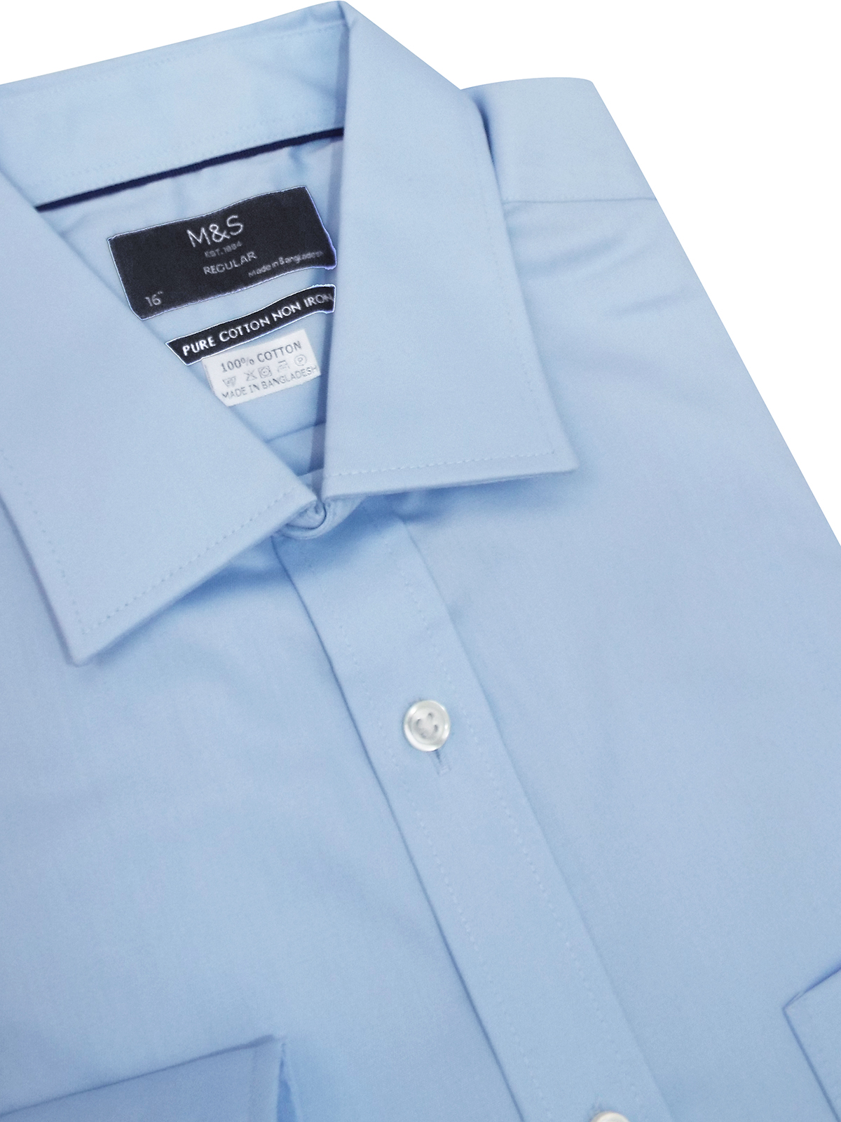 marks-and-spencer-m-5-blue-pure-cotton-regular-fit-non-iron-shirt