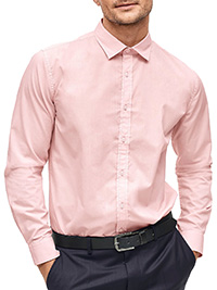 Big&Tall Mens ELLOS PINK Cotton Blend Long Sleeve Shirt - Plus Size 2XL to 6XL