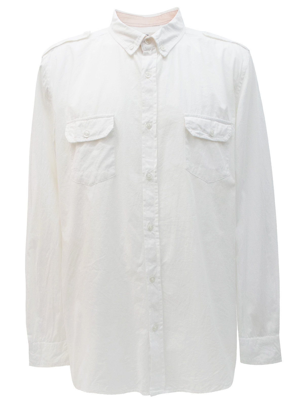 Jacamo - - Jacamo WHITE PINK Mens Pure Cotton Military Shirt - Plus ...