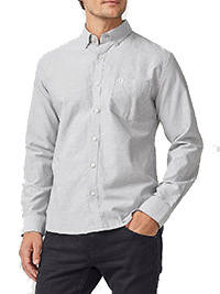 Big&Tall Mens Ellos GREY  Pure Cotton Button Collar Oxford Shirt - Plus Size 2XL to 6XL